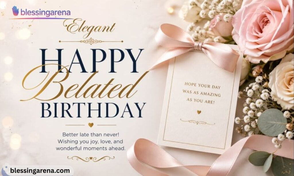 Elegant Happy Belated Birthday